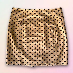 F21, Trendy, Nude, Polka Dot Mini Skirt